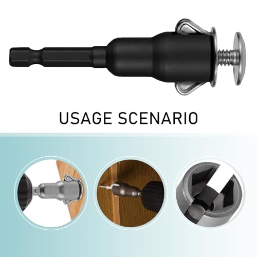 Power Wing Nut Driver Set, Hex Shank Nut Disassembly Tools for Panel Nuts Bolts C Hook Screws Eye, Wing Slotting Socket Wrench, Universal for Most Cars Trucks (Black #2.5 In Height)