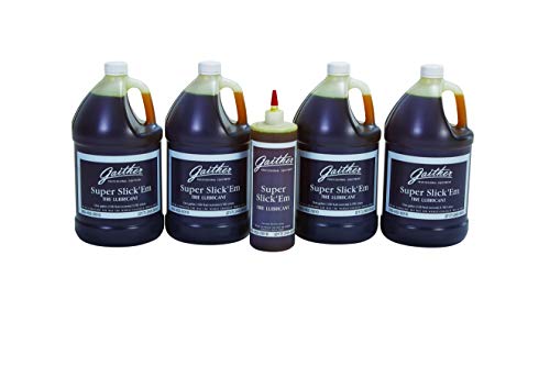 Gaither Super Slick'Em Tire Lubricant - Lube for Changing Tires, Great for Mounting, Dismounting, and Bead Breaking, Case of 4-1 Gallon Bottles | Lube for Changing Tires, Great for Mounting, Dismounting, and Bead Breaking