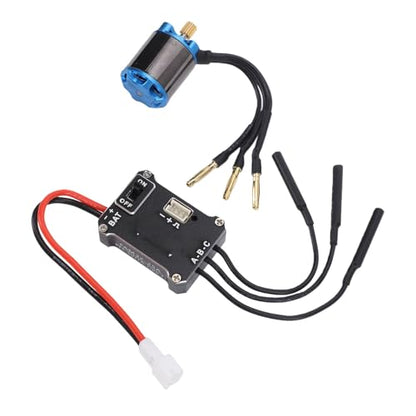RiToEasysports Brushless Motor and ESC Combo, Aluminum Alloy FOC Sensorless RC Crawler Motor Set 5000KV 25A, Low Speed Linear Control 1 30 RC Crawler Truck Drivers