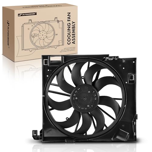 A-Premium Engine Radiator Cooling Fan Assembly with Brushless Motor | Compatible with Select Jaguar Models - XF 2010-2015, XJ 2010-2019, XFR 2010-2015, XFR-S 2013-2015, XJR, XJR575, XKR, XKR-S