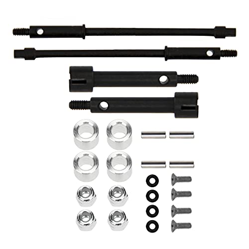 RC 4mm Widen Wheel Axle CVD Front Rear Joint Drive Shaft Upgrade Parts Compatible with Axial SCX24 90081 1/24 RC Crawler