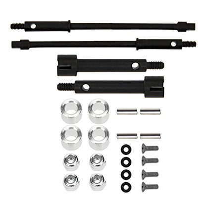 RC 4mm Widen Wheel Axle CVD Front Rear Joint Drive Shaft Upgrade Parts Compatible with Axial SCX24 90081 1/24 RC Crawler