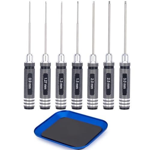 RC Hex Screwdriver Set 0.9mm - 3.0mm Allen Wrenches,Repair Tools Hexagon Screw Driver Kit for Traxxas Arrma Axial Losi Redcat RC Quadcopter Helicopter FPV Racing Drone - color: 8pcs Kit