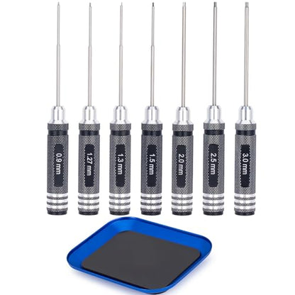RC Hex Screwdriver Set 0.9mm - 3.0mm Allen Wrenches,Repair Tools Hexagon Screw Driver Kit for Traxxas Arrma Axial Losi Redcat RC Quadcopter Helicopter FPV Racing Drone - color: 8pcs Kit
