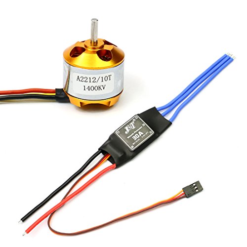 A2212 1400kv Brushless Outrunner Motor 10t+ 30a Speed Controller ESC,Rc Aircraft Kk Quadcopter UFO (1 Pack)