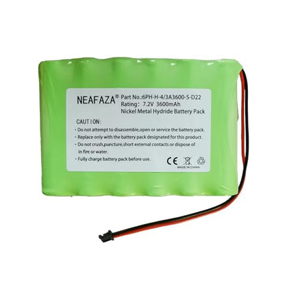 6PH-H-4/3A3600-S-D22 7.2V 3600mAh Ni-MH Battery Compatible with DSC IMPASSA SCW9057 SCW9055 ADT SCW9057G-433 Wireless Security System Alarm Panel (1 Pack)