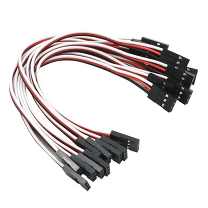 30Pcs Servo Extension Cable 100-500mm Male to Female for JR Futaba RC Receiver | 30pcs servo extension wire set, 100-500mm lengths, male to female JR plug, for RC car plane helicopter(500MM) - color: 500mm