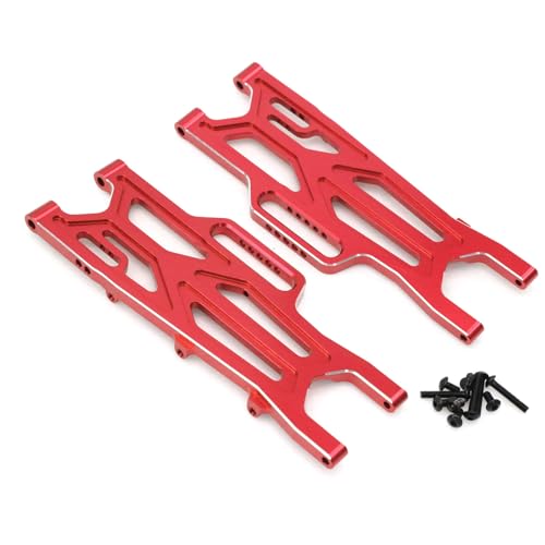 Aluminum Rear Lower Suspension Arms Set Compatible for Arrma 1/10 Kraton/Outcast 4x4 4S V2 BLX RC Truck Upgrade Parts L/R Suspension Arms Swing Arm Replacement ARA330711 - color: red, size: Rear Lower
