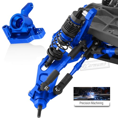 Upgrade Parts for Rustler/Stampede 2WD(VXL), Front/Rear Suspension A-Arms,Steering Blocks,Caster Blocks C-Hubs,Stub Axle Carriers,Shock Towers,Steering Bellcrank,RCarmumb Aluminum RC Hop-Up,Navy Blue - color: Navy Blue(1set)