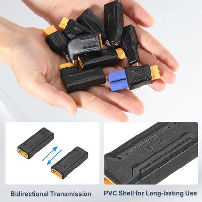 MECCANIXITY 2 Pack XT60 Adapter, XT60 Male to Male Wireless Adapter, XT60 Connectors Wireless for RC Models, FPV Monitor Power, Lipo Battery - style: XT60 Male and XT60 Male