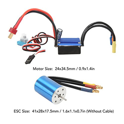 RC Brushless Motor 2435 4800KV 25A Electric Speed Controller Brushless Motor ESC Combo forTraxxasHSPWltoys 1/16 1/18 RC