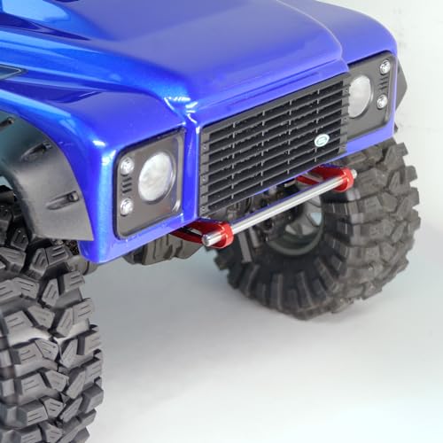 OGRC Adjustable 1/10 RC Bumper Mount Aluminum Alloy Front & Rear Bumper for TRX4 TRX6 Axial SCX10 Element Enduro Gen7 Gen8 1/10 RC Crawler Car (Red) - color: Red
