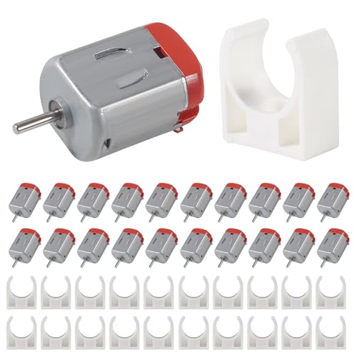20pcs Micro 130 DC Motor Strong Magnetic Brushed Electric DC 3V -12V 25000 RPM Cars Toys Electric,High Speed Torque DIY Remote Control Toy Car Hobby Motor, Metal Car Engine Motor Kit