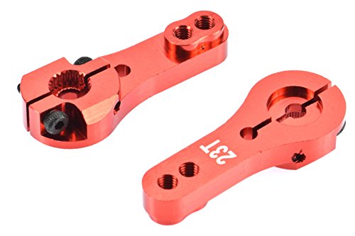 23T for JR/Airtronics/KO Red Aluminum Dual Clamping Servo Horn - 2 Pack #8006