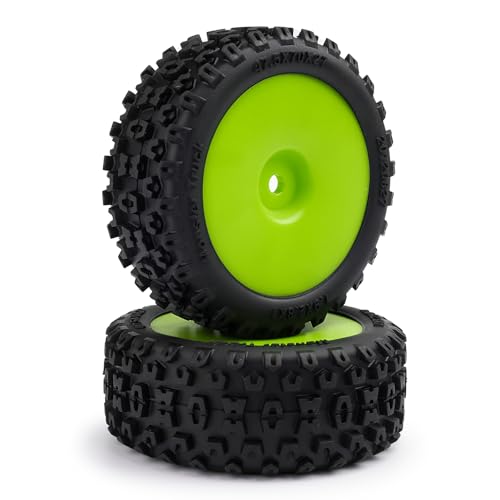 1/18 RC Car Wheel Rims Tires Upgrades for 1/18 ARRMA Typhon Grom 4PCS - color: Red