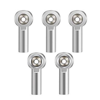 MOHERO Aluminum M4 Link Rod End Ball Joint Ball Head for 1/10 RC Crawler Car, Resistant to Wear and Corrosion, Easy and Convenient to Install and Remove. (Pack of 5, Silver)