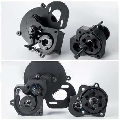 RC Crawler 2-Speed Metal Gearbox with Dig Function 1/10 Scale Compatible with Axial SCX10