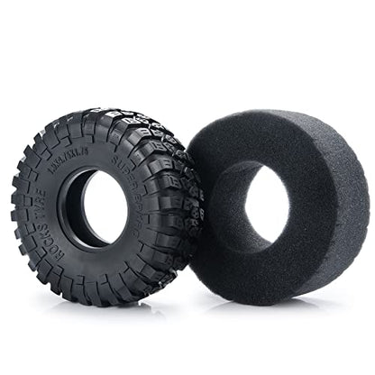 RC Rubber 1.9 Crawler Tires 120MM 4PCS Set for 1/10 Scale SCX10 D90 Wraith 90048 90018 RR10 RC Crawler Car