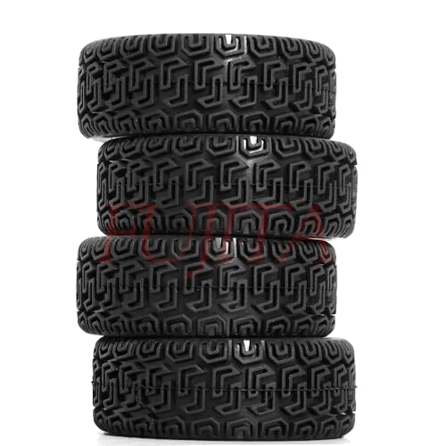 fujita 1/10 RC ON-Road Rubber Racing Tire Rim 68mm OD for 1/10 RC Rally Car Tamiya XV01 XV02 TT02 PTG HSP RGT Kyosho FAZER MK2 PTG （Brown A） - color: Brown a