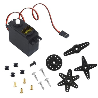 RGBZONE 4PCS S3003 Servo Motor Standard RC Servo High Speed for Smart Car Robot Boat RC Helicopter - size: S3003