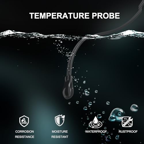 DROK 10K Temperature Sensor Probe 5pcs, 1 Meter Waterproof Epoxy Resin NTC Temp Sensor Probe for Various Water Dispensers, Air Conditioners, Refrigerators, Freezers, Water Heaters, Dishwashers