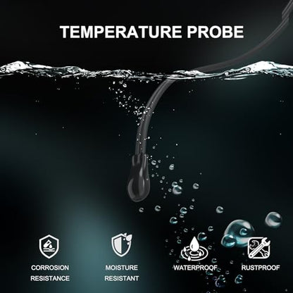 DROK 10K Temperature Sensor Probe 5pcs, 1 Meter Waterproof Epoxy Resin NTC Temp Sensor Probe for Various Water Dispensers, Air Conditioners, Refrigerators, Freezers, Water Heaters, Dishwashers