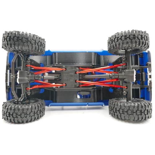 RCHUBAM 8PCS RC Heightened Links Set for 1/18 TRX4M K10 F150 | Aluminum Chassis Link Rod End Kit for TRX4M,RC Replacement Accessories - color: Black