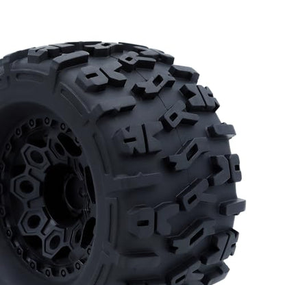 2Pack Surpass Hobby 2.68" Wheel Tires Set Swamp Claw Mud Terrain Tires 68 * 125mm for 1/8 1/10 RC Crawler Car - color: Zimu, size: 2 Pack