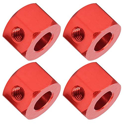 GOWENIC Aluminum Alloy RC Extension Adapter, Hub Combiner Coupler for 5mm to 12mm WPL D12 RC Truck, Wheel Hub Adapter for Car Upgrades (Red) - color: Red