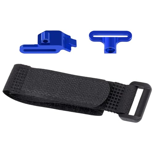 Battery Holder Mount Hold-Down for Tra-xxas 1:16 Mini Maxx 4WD XRT | VXL-3S Monster Truck Upgrades Blue Aluminum Alloy - color: Blue