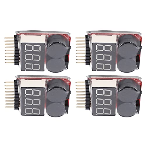 Alomejor Low Voltage Buzzer Alarm Battery Voltage Checker Real Time Viewing for RC Battery Maintenance