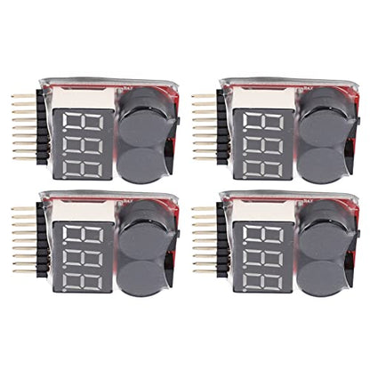 Alomejor Low Voltage Buzzer Alarm Battery Voltage Checker Real Time Viewing for RC Battery Maintenance
