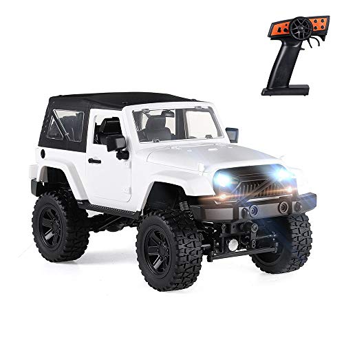 RC Car 1/14 Scale Remote Control Car 2.4GHz 4WD Off Road RC Vehicle Crawler 30km/h High Speed with LED Light RC Racing Car 4X4 All Terrain Climbing Buggy Toys for Adults (1battery) - size: 1battery pack
