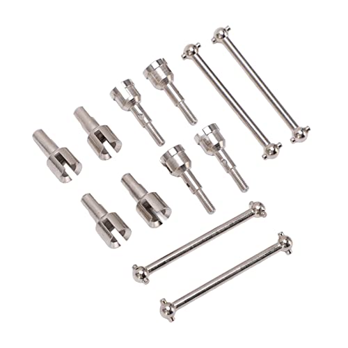 Zerodis RC Drive Shaft Dogbones Aluminum Alloy Diff Cup Joint Axle Set 4Pcs Front Rear Drive Shaft Set for 1 18 Scale RC Car DIY Users for A949 A959 A969 A979 K929 (Silver) - color: Silver