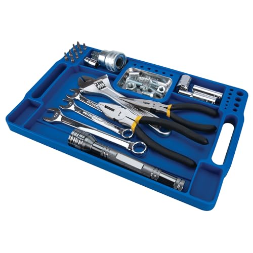 Performance Tool W1294 Fender Buddy Flexible Silicone Tool Tray | Non-slip automotive work tray. Molds to surfaces. Integrated magnetic parts tray and molded bit organizer - style: Fender Buddy Flexible