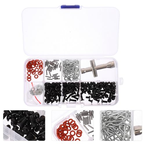 OSALADI 240pcs Rc Screw Kit for Rc Car and Truck with Sturdy Iron and Plastic Construction, Versatile Hardware Fastener Set for Home Repairs and Automotive Maintenance