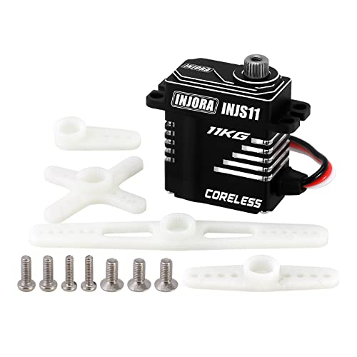 INJORA 11KG High Torque Coreless Servo for 1/18 1/24 RC(Side Wire Exit)