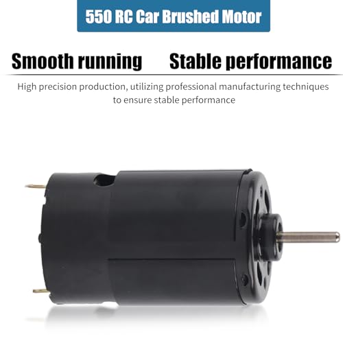 RC Motor, Low Noise Brushed 550 Motor 35T for Off Road Crawlers Hobbyists Enthusiasts