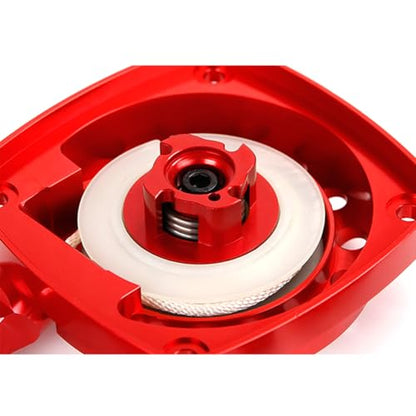 CNC Metal Easy Started Pull Starter & Dial Kit (Red) | for 1/5 HPI ROFUN ROVAN KM BAJA Losi 5ive T FG Zenoah CY 32CC 36CC Engine Rc Car Parts - color: Red