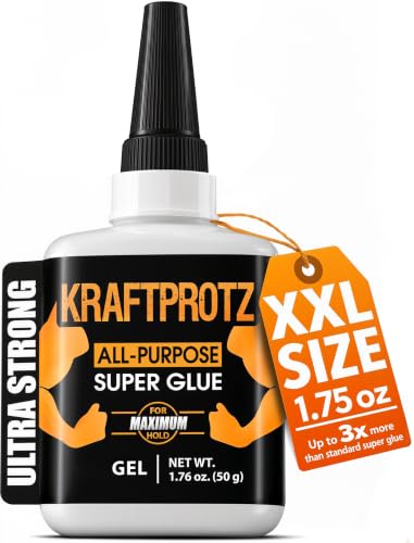 Super Glue All-Purpose Gel 1.75 oz - Instant Adhesive Universal Repair | non drip, gap filling, vertical bonds, no run, clear, waterproof, heat resistant, anti-clog cap, universal wood metal plastic - style: GEL 1.76 Fl.Oz.