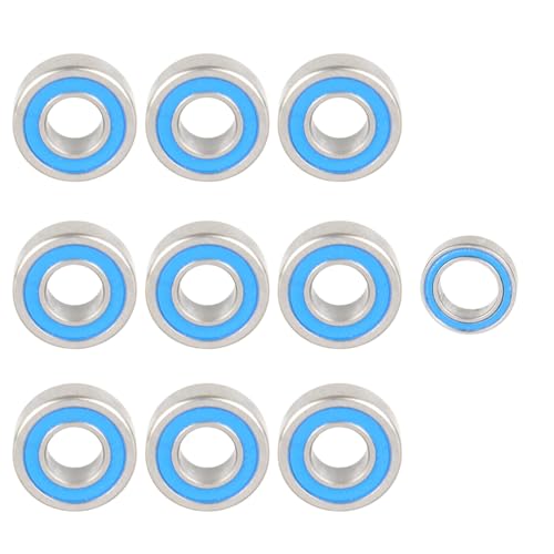 RC Bearing Kit, Suitable for Tamiya, Grasshopper, Hornet, Lunchbox, Includes 9PCS MR115-2RS 5x11x4mm, 1PC MR85-2RS 5x8x2.5mm