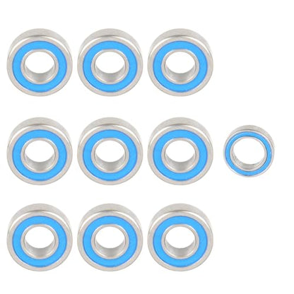 RC Bearing Kit, Suitable for Tamiya, Grasshopper, Hornet, Lunchbox, Includes 9PCS MR115-2RS 5x11x4mm, 1PC MR85-2RS 5x8x2.5mm