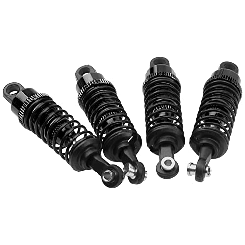 4Pack ShareGoo RC Shocks Absorber Damper 55mm Compatible with WLtoys A949 A959 A969 A979 K929 1/18 RC Car Upgrade Part (Black) - color: Black