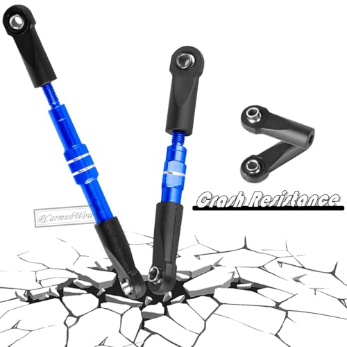 RC Turnbuckles Camber Link Upgrades Part for 1/16 Mini Slash 70054-1,Aluminium Adjustable Front and Rear Toe Links Push Rods,Navy Blue