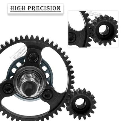 53T Spur Gear Upgrades Part for Slash 4X4/VXL Stampede 4X4/VXL Rustler 4X4/VXL,53T Slipper Clutch Eliminator with Pinions Gears Set(15T 17T 19T),Hardened Steel RC Upgrades,#6878,Titanium - color: Titanium(53t)