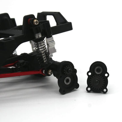 FCX24 Upgrades Gears, Metal Harden Steel Portal Axle Drive Gear Set, 21T＆14T, Steering Cup Rear Wheel Seat Gear for FMS FCX24 1/24 RC Crawler Car Upgrades Parts Kit (8PCs Slive) - color: 8pcs Slive