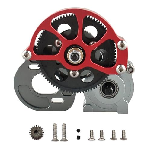 SecosAutoparts Aluminum Transmission Gearbox for 1/10 SCX10 RC Crawler Car | Compatible with Axial SCX10, SCX10 II 90046 90047, Wraith, Gmade Komodo and other 1/10 crawlers
