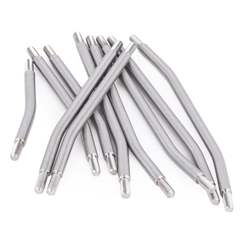 RC Modifications Spare Compatible With Axial For SCX10 II 1/10 RC Crawler Car Upgrade Parts Stainless Steel Links Rod Set With Ball End 90046 - size: 324mm