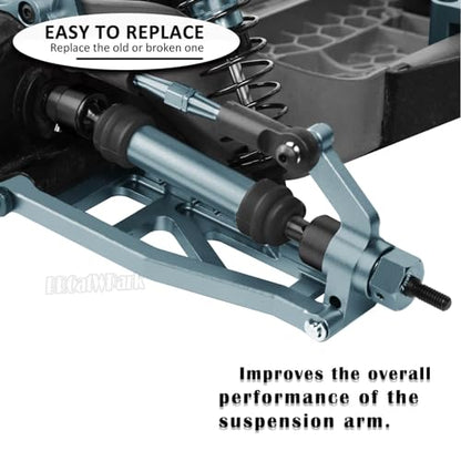 Drive Shaft Axles Upgrades Part for 1/10 Slash 4X4 VXL/Rustler 4X4 VXL/Stampede 4WD VXL,RC Steel #45 Front & Rear 4Pcs Driveshafts CVD w/Hex Hops Up,Titanium - color: Titanium - (Axles)
