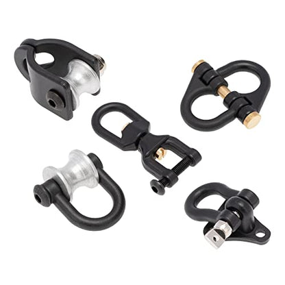 1/10 RC Car Crawler Trailer Towing Shackles - Metal Hooks for SCX10 TRX4 D90 - Upgrade Parts for Rock Climbing Cars - 5Pcs Set Included - Black - color: Black